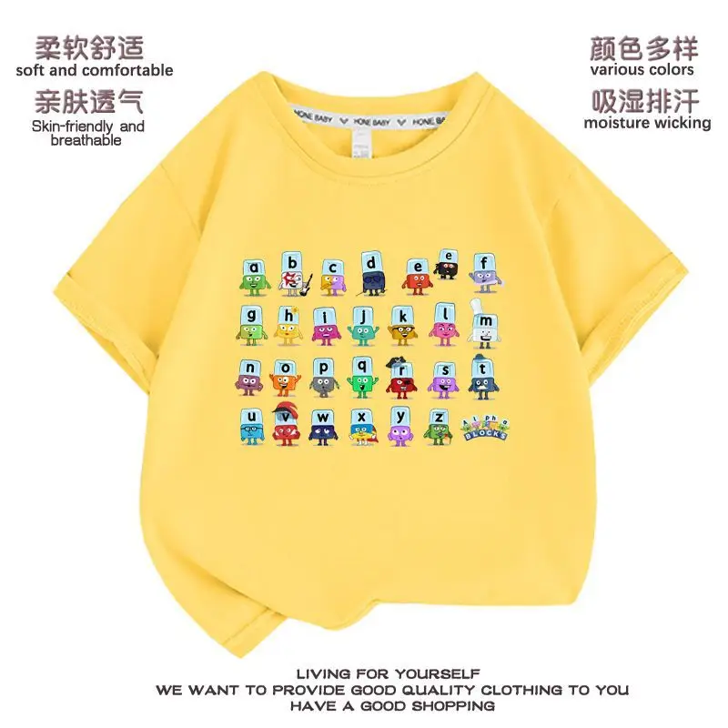 Kids Cross-Border Rhythm Box T-Shirt Blue Summer Cotton