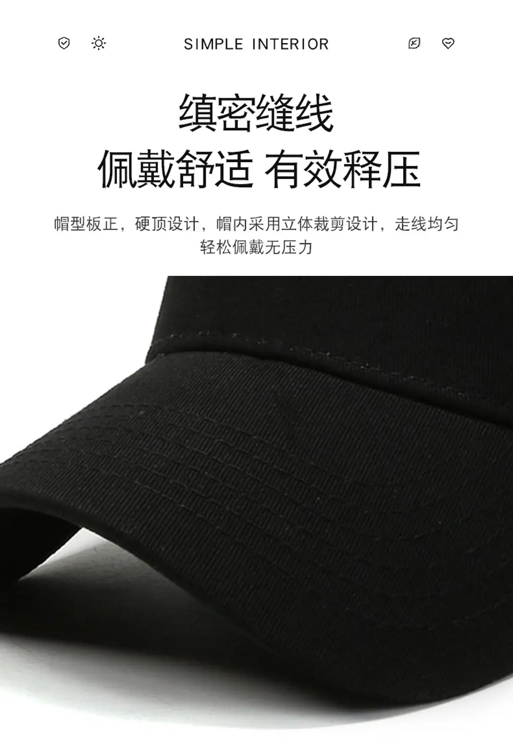 Wide-Brimmed Baseball Cap for Women Deep Duckbill Cap for Men — feature 5