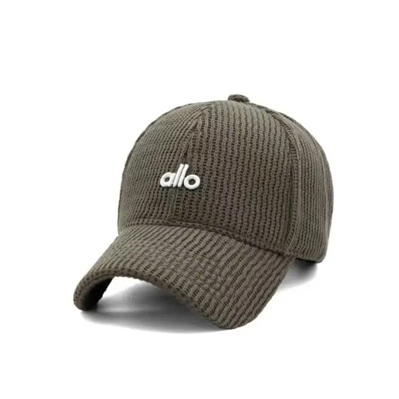 Korean Letter Embroidered Baseball Cap Brown - Image 4
