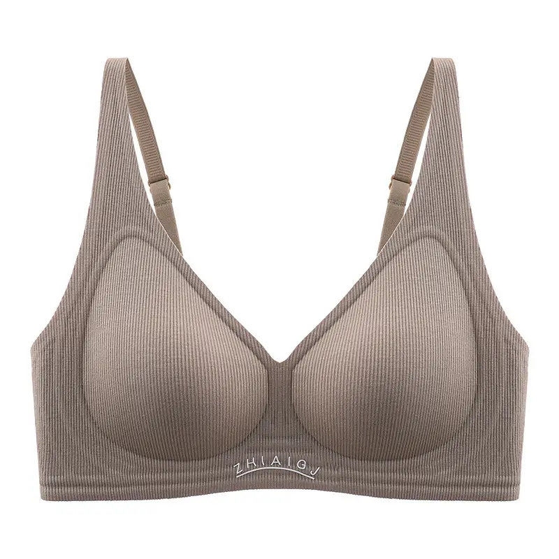 Seamless Nude Feel Bra for Women with Small Buttons, Jelly Soft Support, Side Breast Adjustment, Wireless Ultra Soft Thin Bra