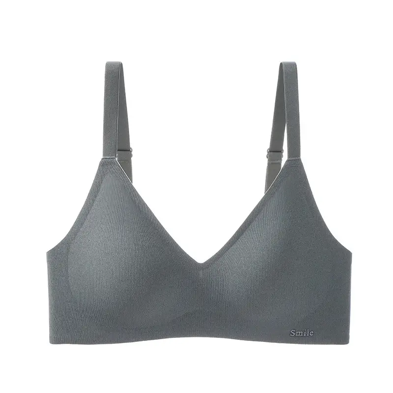 B78 Seamless Nude Underwear Women's Jelly Soft Support Breast Reduction Adjustable Wireless Super Soft Thin Bra