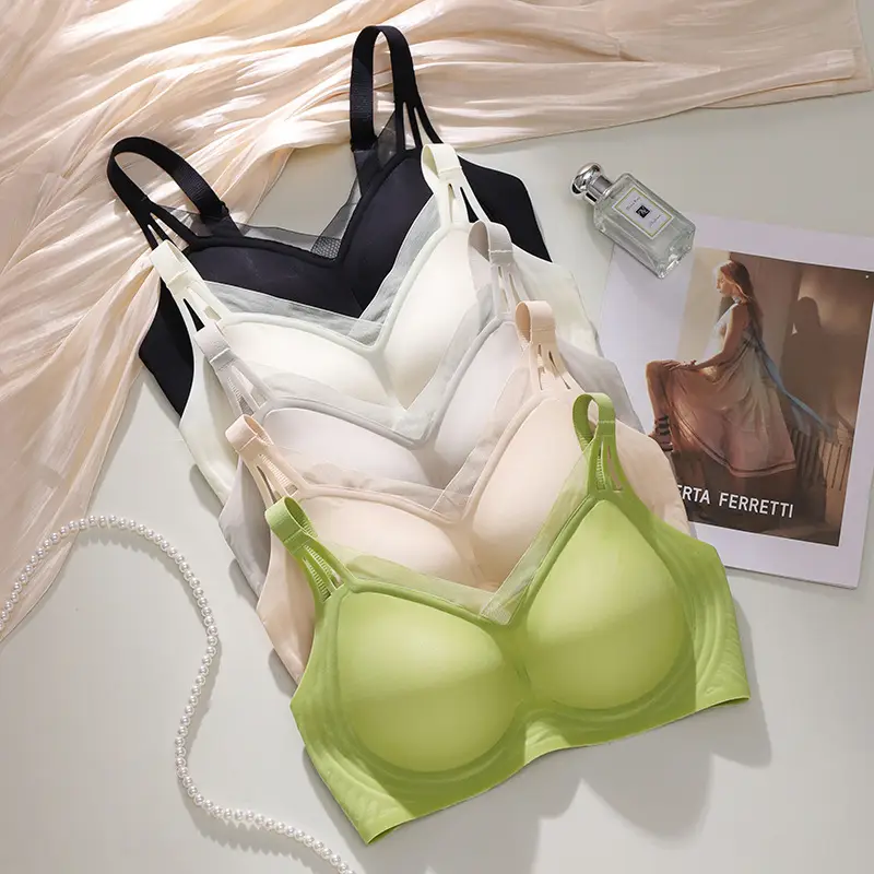 Nude Seamless Intimates for Women, Soft Support Jelly, Breast Reduction, Anti-Sagging, Adjustable, Wire-Free, Ultra-Soft Thin Bra - Image 9