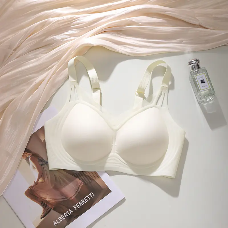 Nude Seamless Intimates for Women, Soft Support Jelly, Breast Reduction, Anti-Sagging, Adjustable, Wire-Free, Ultra-Soft Thin Bra - Image 5