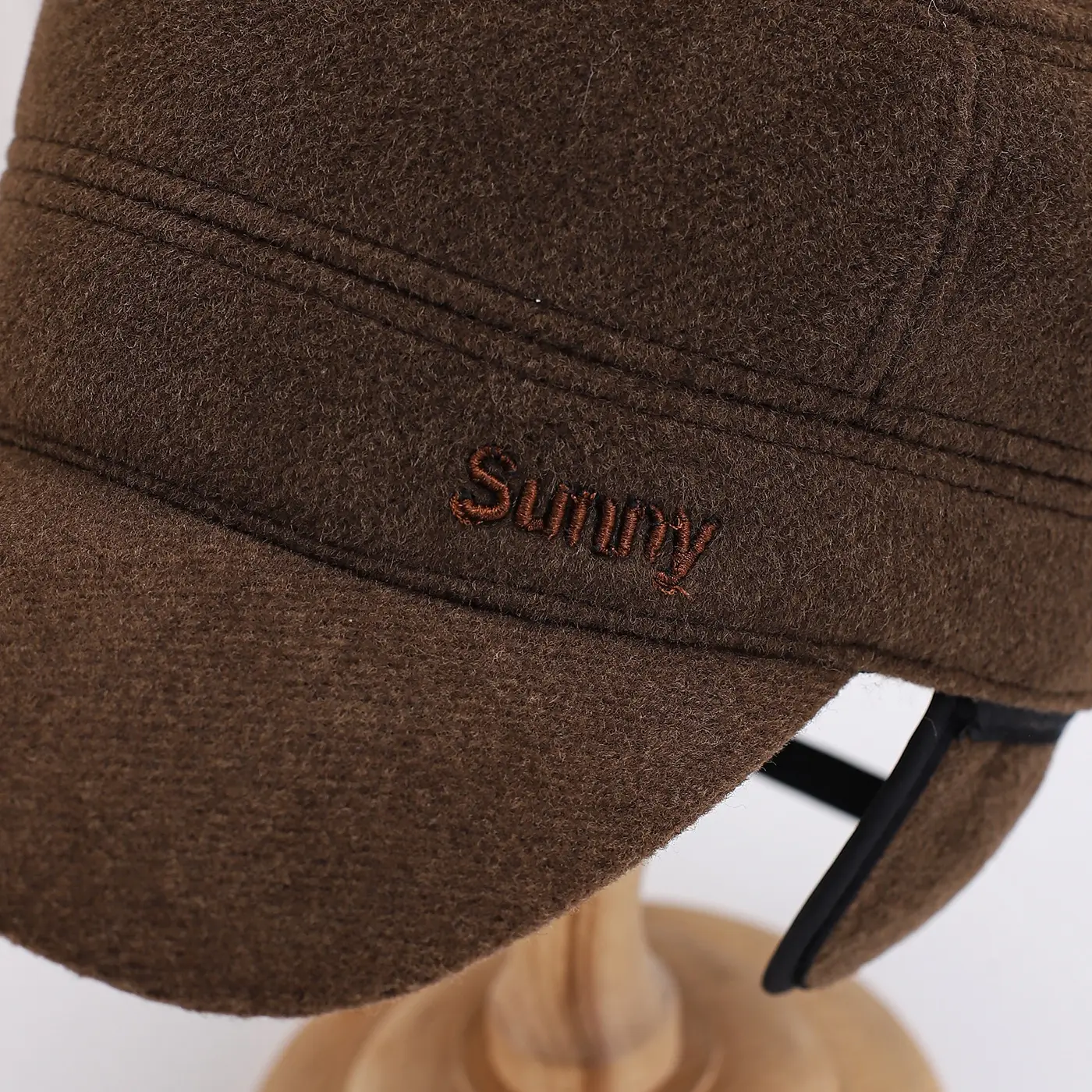 Men's Warm Fleece Cap Black Brown Summy - Image 8