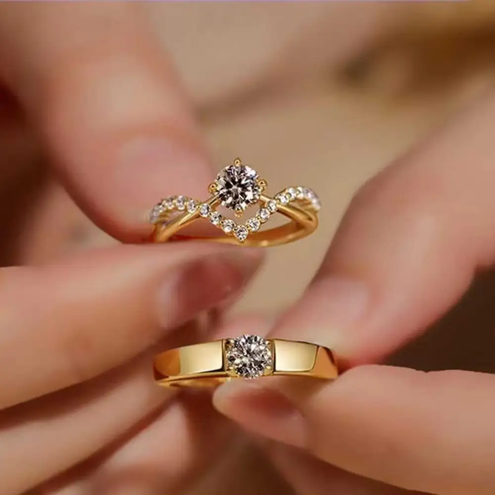 Crown Shape Diamond Ring Gold Plated for Men Women - Image 5
