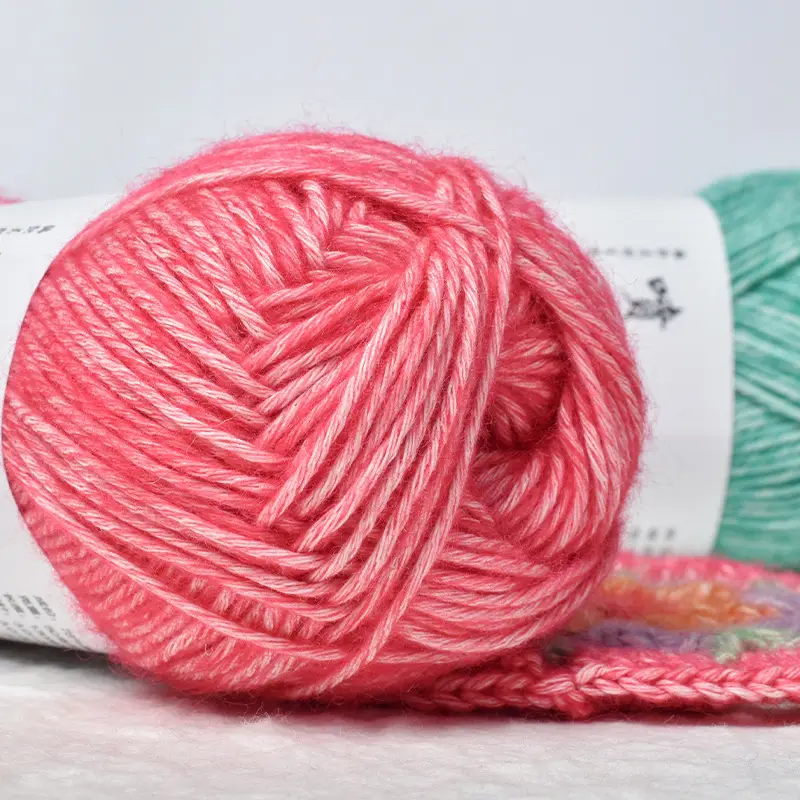 Cross-Border Exclusive Supply of Yingrou Spray Yarn, Medium-Thick Cotton Nitrile Yarn, Hand-Knitted DIY Crochet Scarf Yarn Ball
