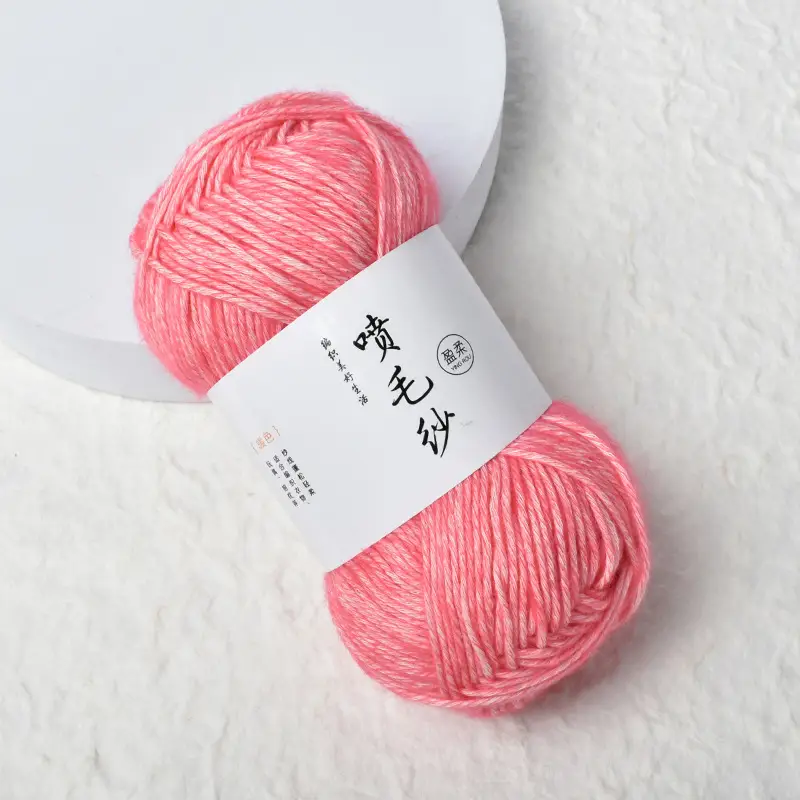Cross-Border Exclusive Supply of Yingrou Spray Yarn, Medium-Thick Cotton Nitrile Yarn, Hand-Knitted DIY Crochet Scarf Yarn Ball
