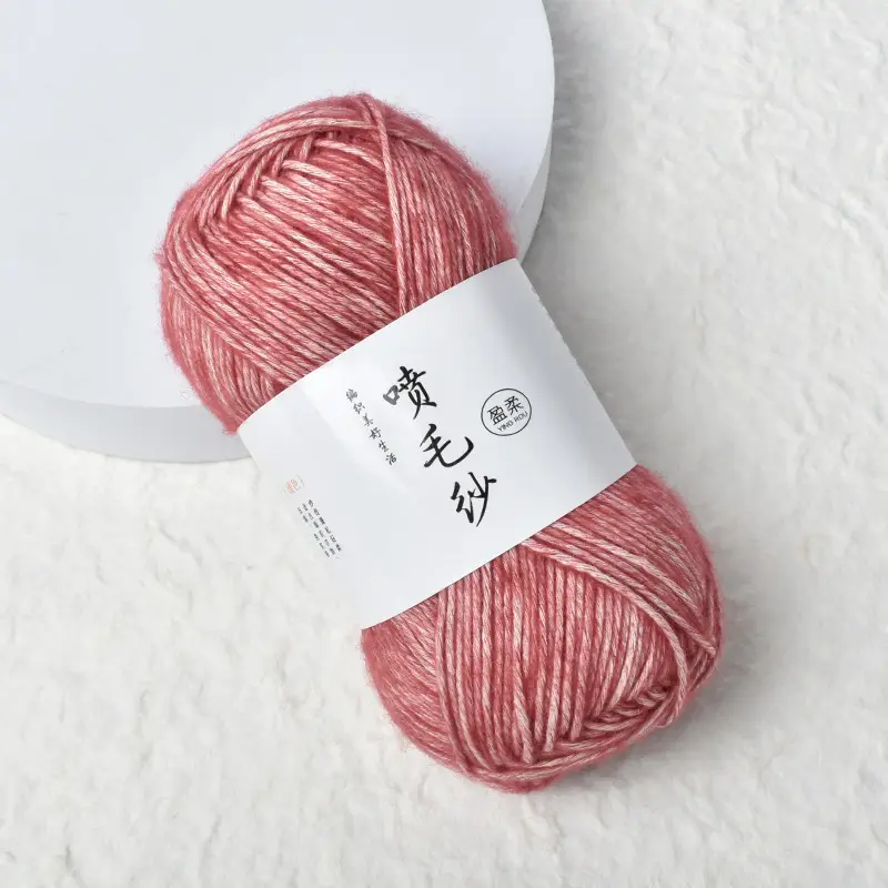 Cross-Border Exclusive Supply of Yingrou Spray Yarn, Medium-Thick Cotton Nitrile Yarn, Hand-Knitted DIY Crochet Scarf Yarn Ball