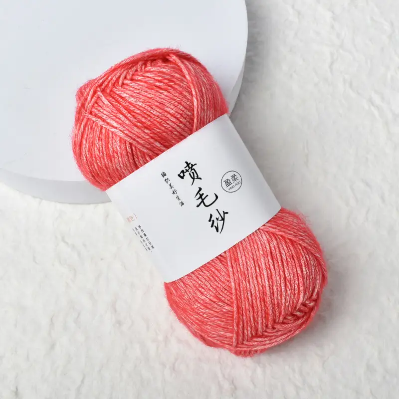 Cross-Border Exclusive Supply of Yingrou Spray Yarn, Medium-Thick Cotton Nitrile Yarn, Hand-Knitted DIY Crochet Scarf Yarn Ball