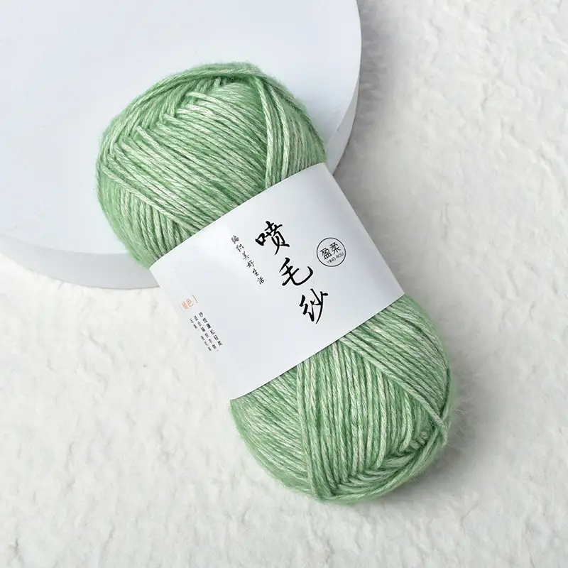 Cross-Border Exclusive Supply of Yingrou Spray Yarn, Medium-Thick Cotton Nitrile Yarn, Hand-Knitted DIY Crochet Scarf Yarn Ball