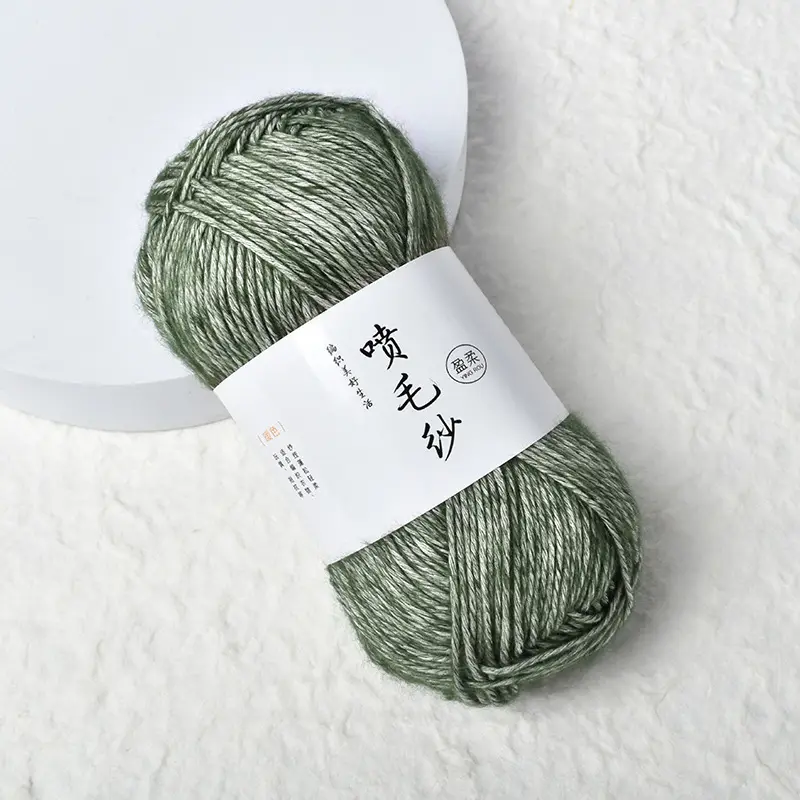 Cross-Border Exclusive Supply of Yingrou Spray Yarn, Medium-Thick Cotton Nitrile Yarn, Hand-Knitted DIY Crochet Scarf Yarn Ball