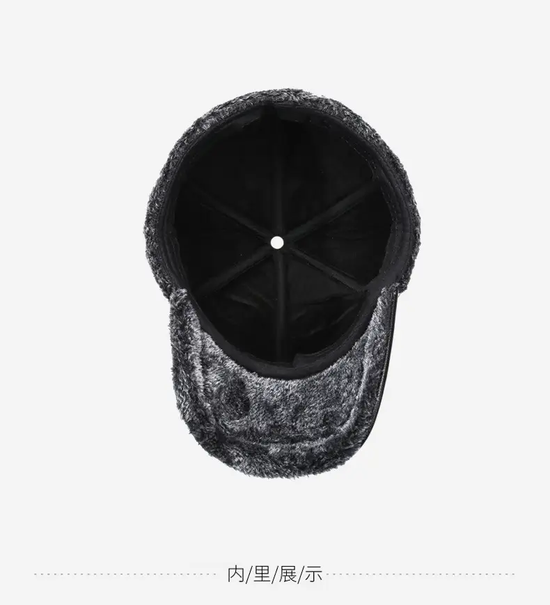 Winter Warm Leather Cap for Men with Ear Protection — feature 12