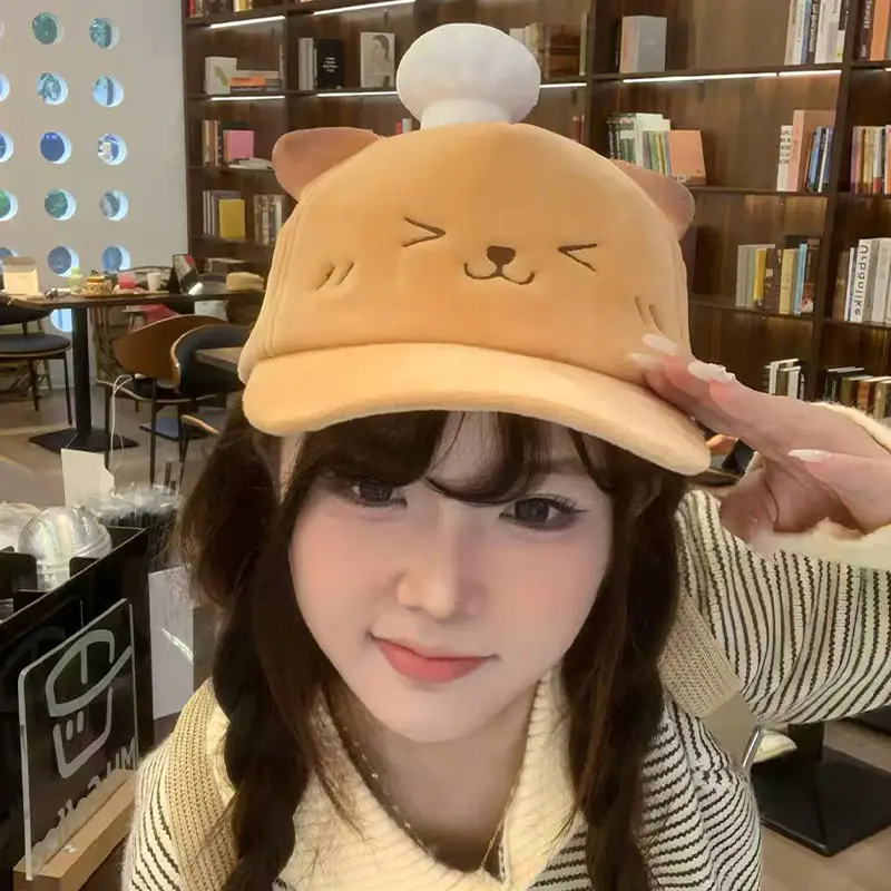 Autumn Winter Duckbill Cap with Cartoon Ears - Image 5