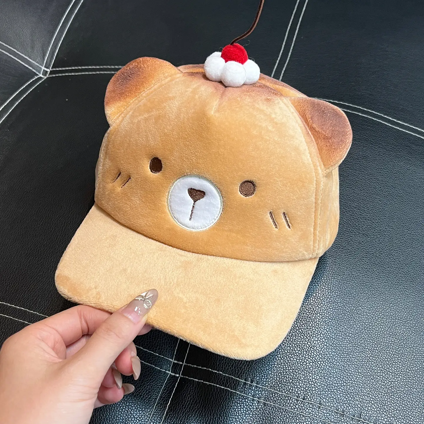 Autumn Winter Duckbill Cap with Cartoon Ears - Image 2