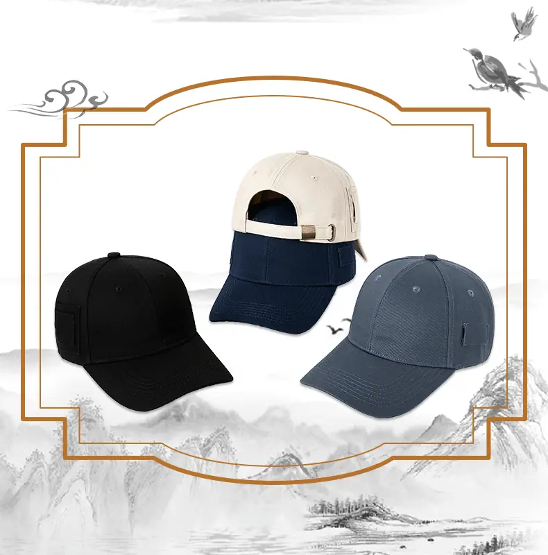 Unisex Dark Blue Baseball Cap Duckbill Design — feature 10