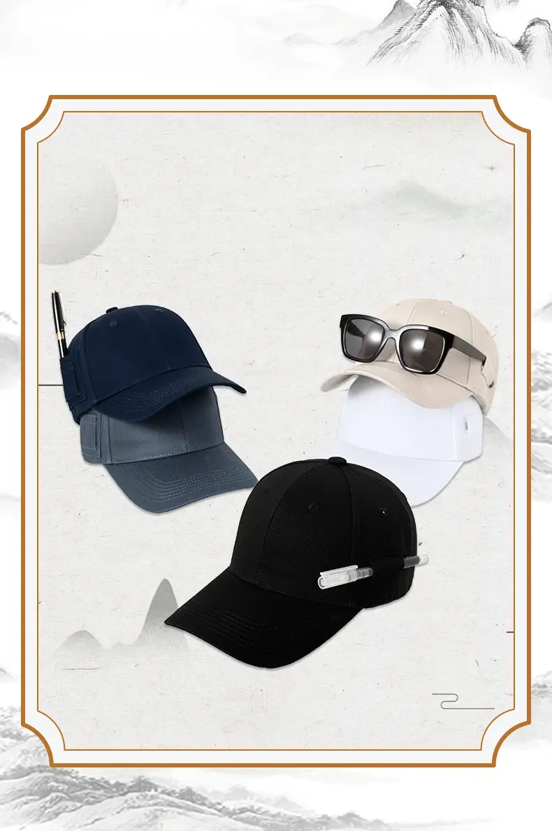 Unisex Dark Blue Baseball Cap Duckbill Design — feature 9