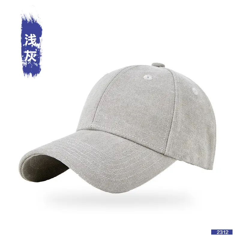 Men Grey Baseball Cap Summer Retro - Image 6