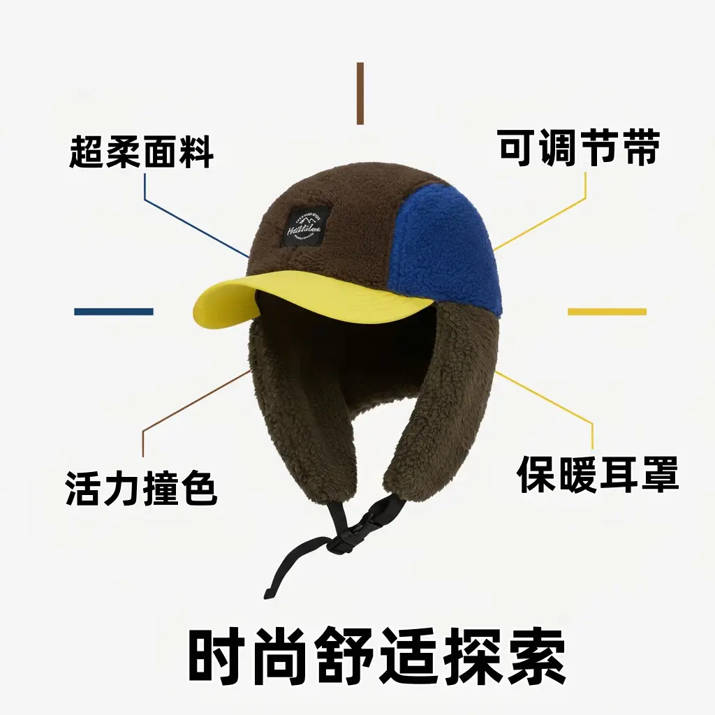 Winter Cold Proof Fleece Peaked Cap for Men