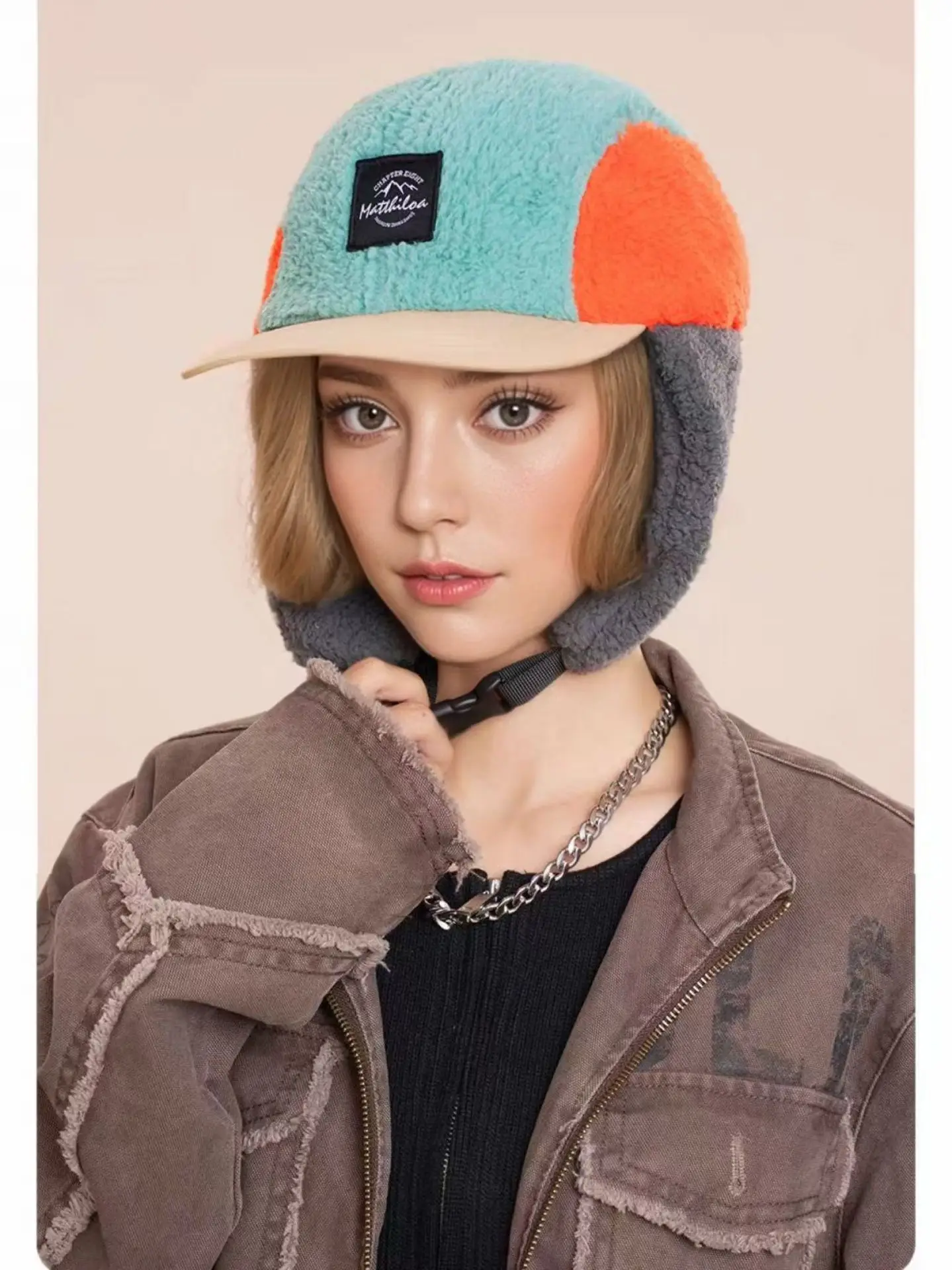 Winter Cold Proof Fleece Peaked Cap for Men — feature 2
