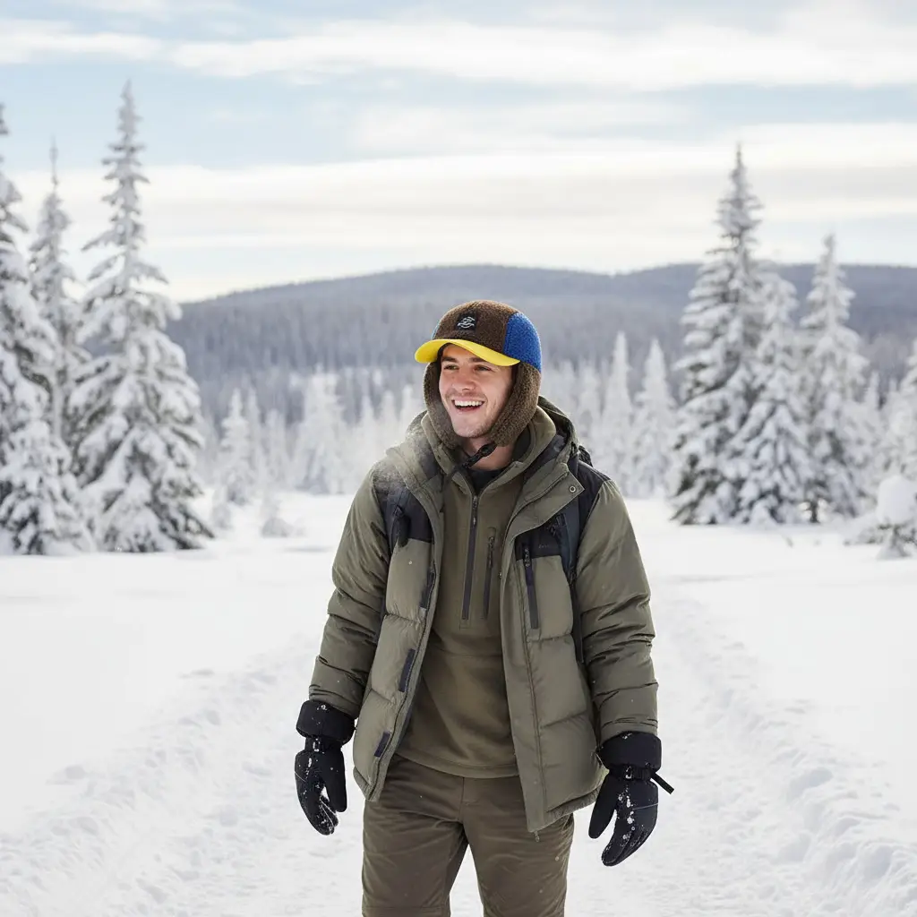 Winter Cold Proof Fleece Peaked Cap for Men — feature 9