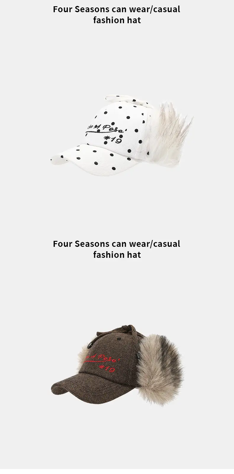 2025 Winter Plaid Duckbill Cap for Women Warm Ear Protection — feature 11
