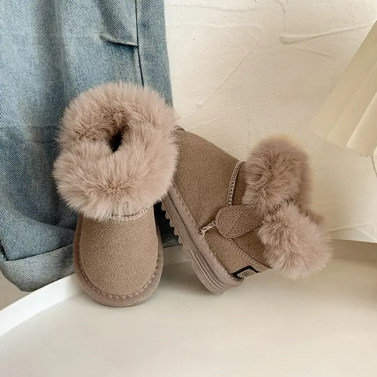 Baby Fleece Lined Winter Boots for 1-2Yrs Boys