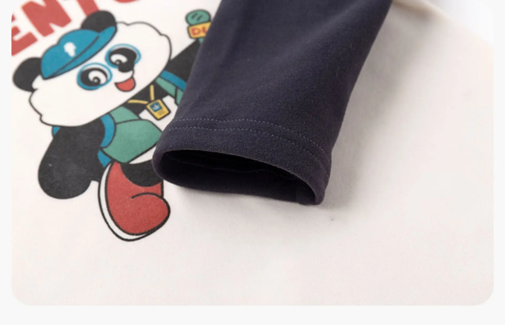 Children's Winter Long Sleeve T-Shirt with Panda Print — feature 24