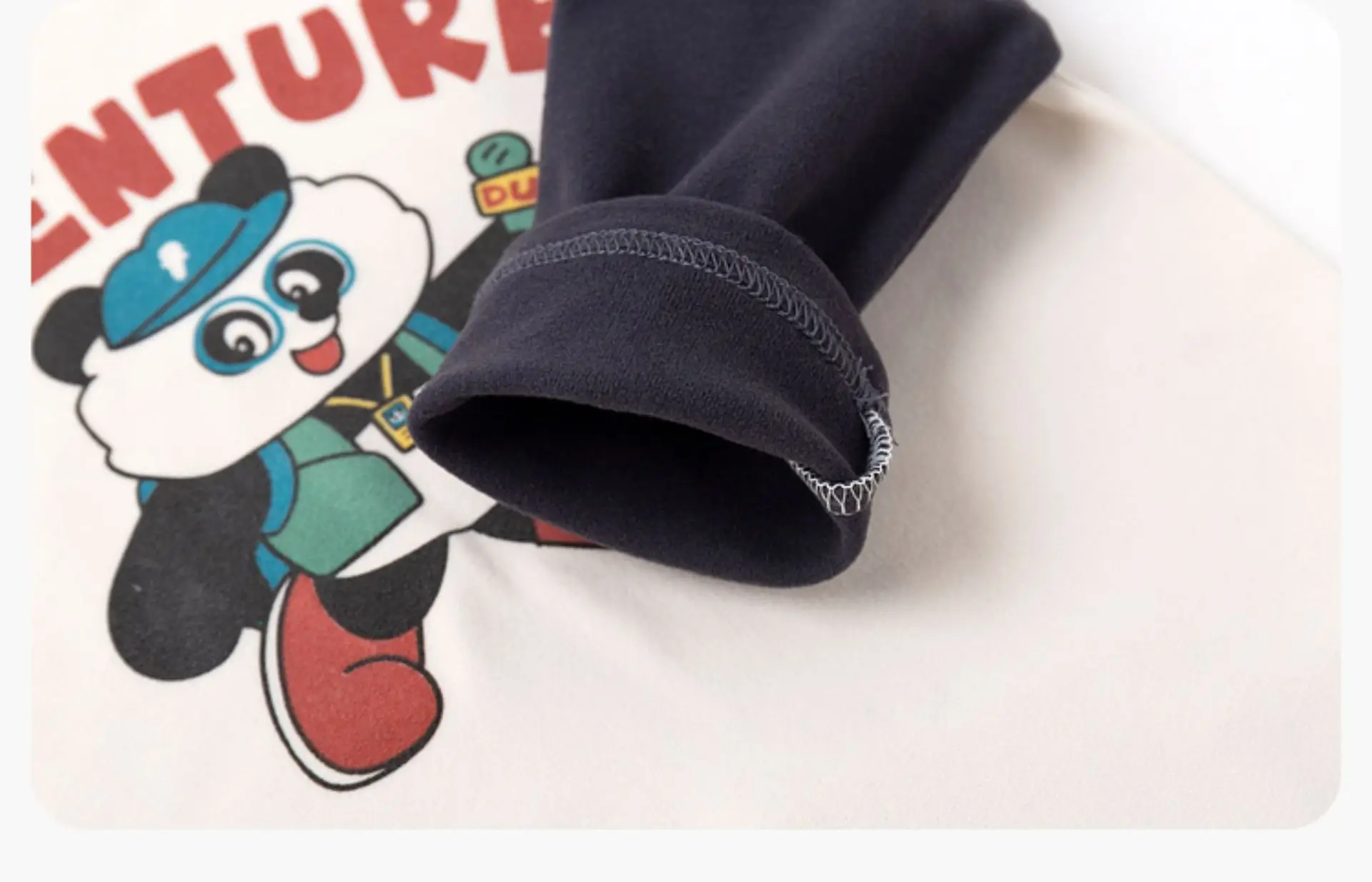 Children's Winter Long Sleeve T-Shirt with Panda Print — feature 25