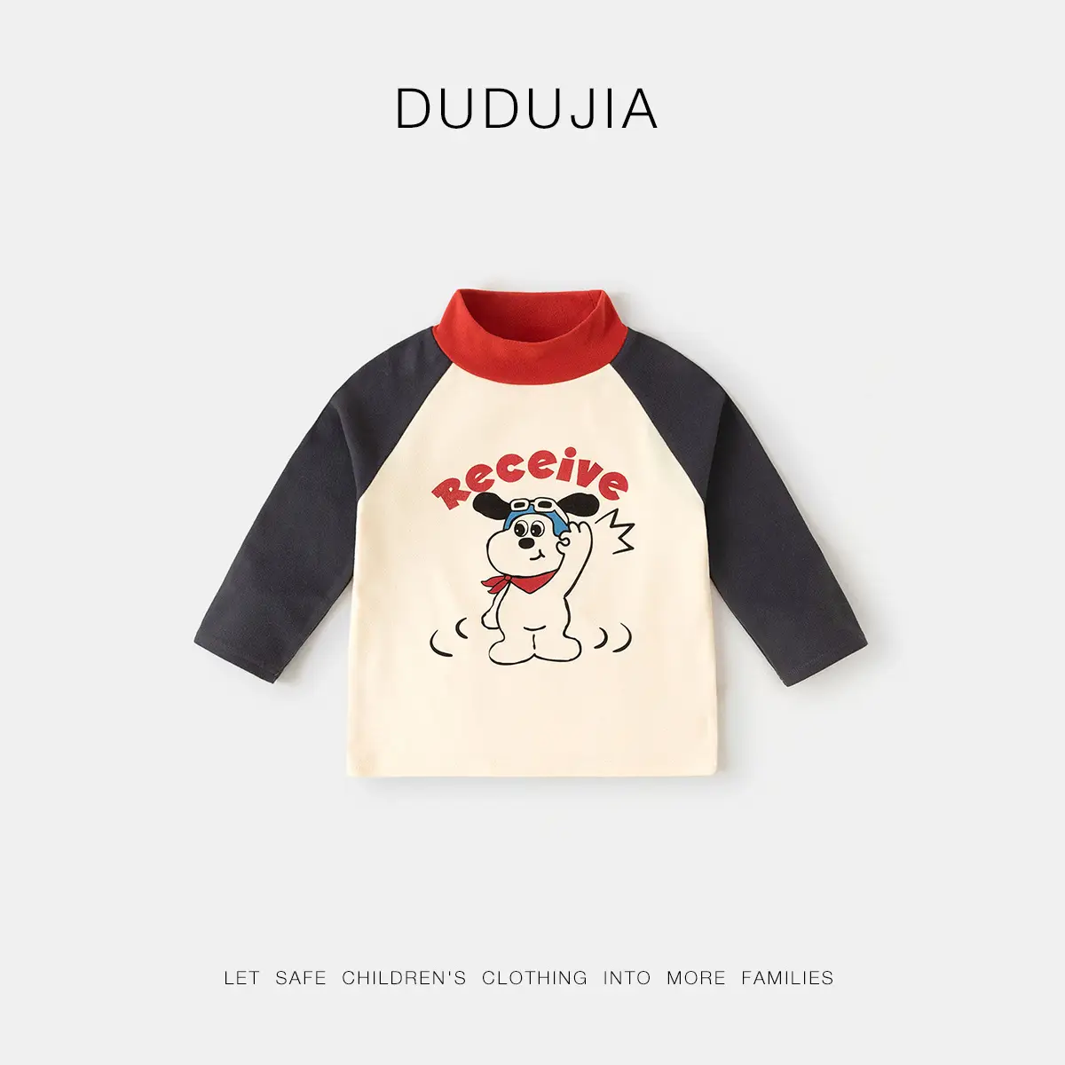 Children's Winter Long Sleeve T-Shirt with Panda Print - Image 3