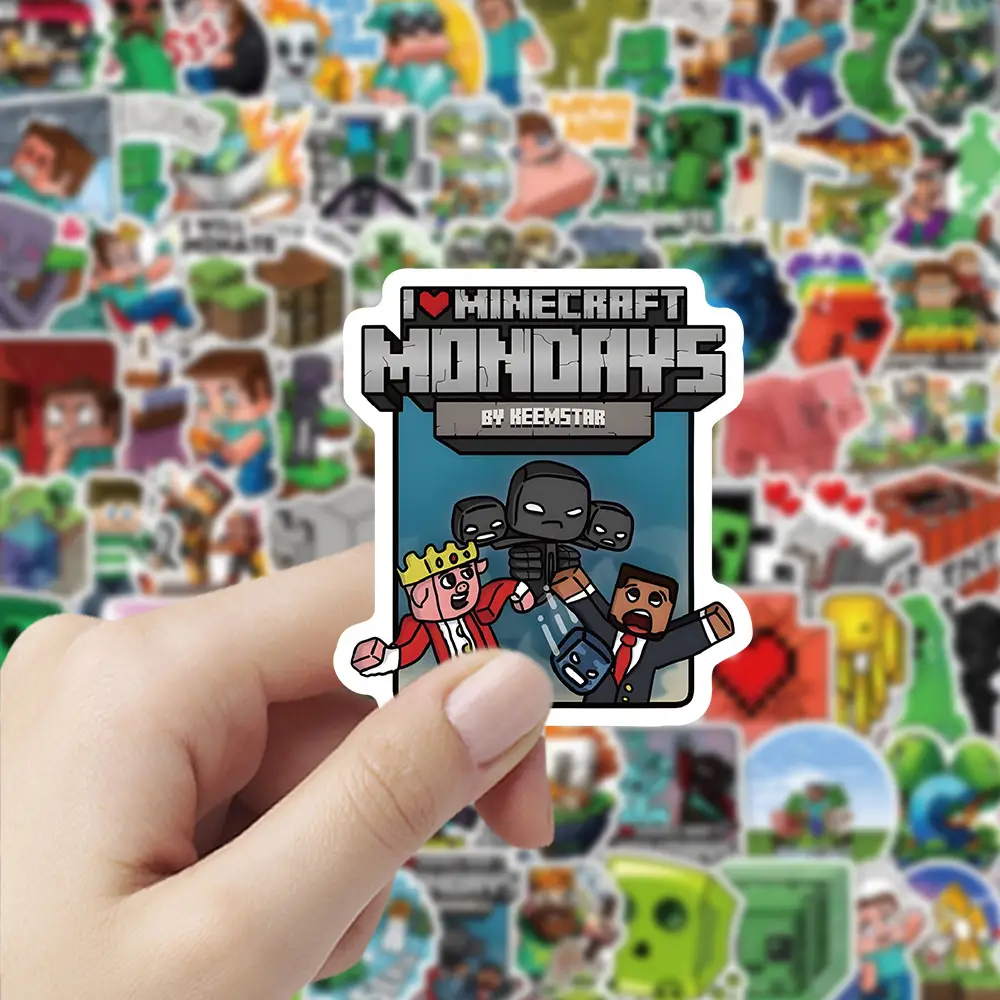 New Minecraft Game Stickers 104 Cross-Border Hot-Selling Kidsren's Toy Stickers DIY Stickers Flat Sheets — feature 11