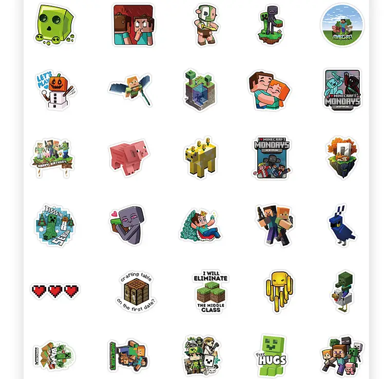 New Minecraft Game Stickers 104 Cross-Border Hot-Selling Kidsren's Toy Stickers DIY Stickers Flat Sheets — feature 17