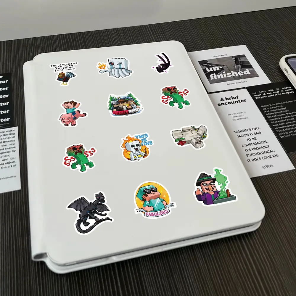 New Minecraft Game Stickers 104 Cross-Border Hot-Selling Kidsren's Toy Stickers DIY Stickers Flat Sheets — feature 3