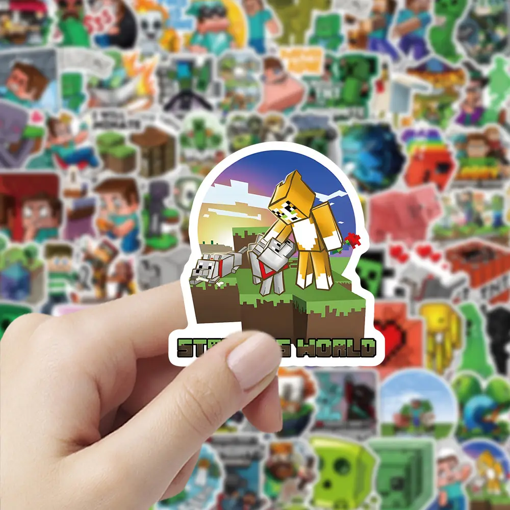 New Minecraft Game Stickers 104 Cross-Border Hot-Selling Kidsren's Toy Stickers DIY Stickers Flat Sheets — feature 9