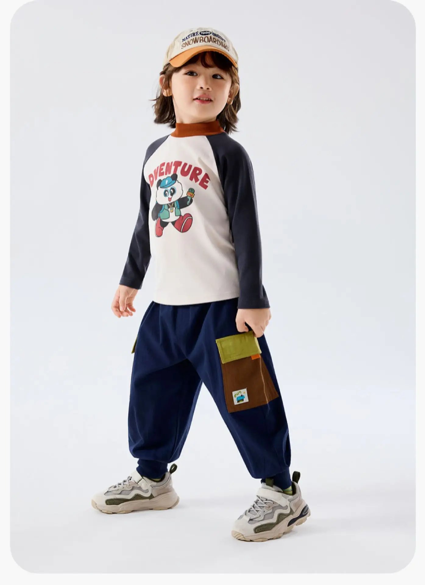 Dudujia Boys Winter Long Sleeve T-Shirt Olive Beige — feature 17