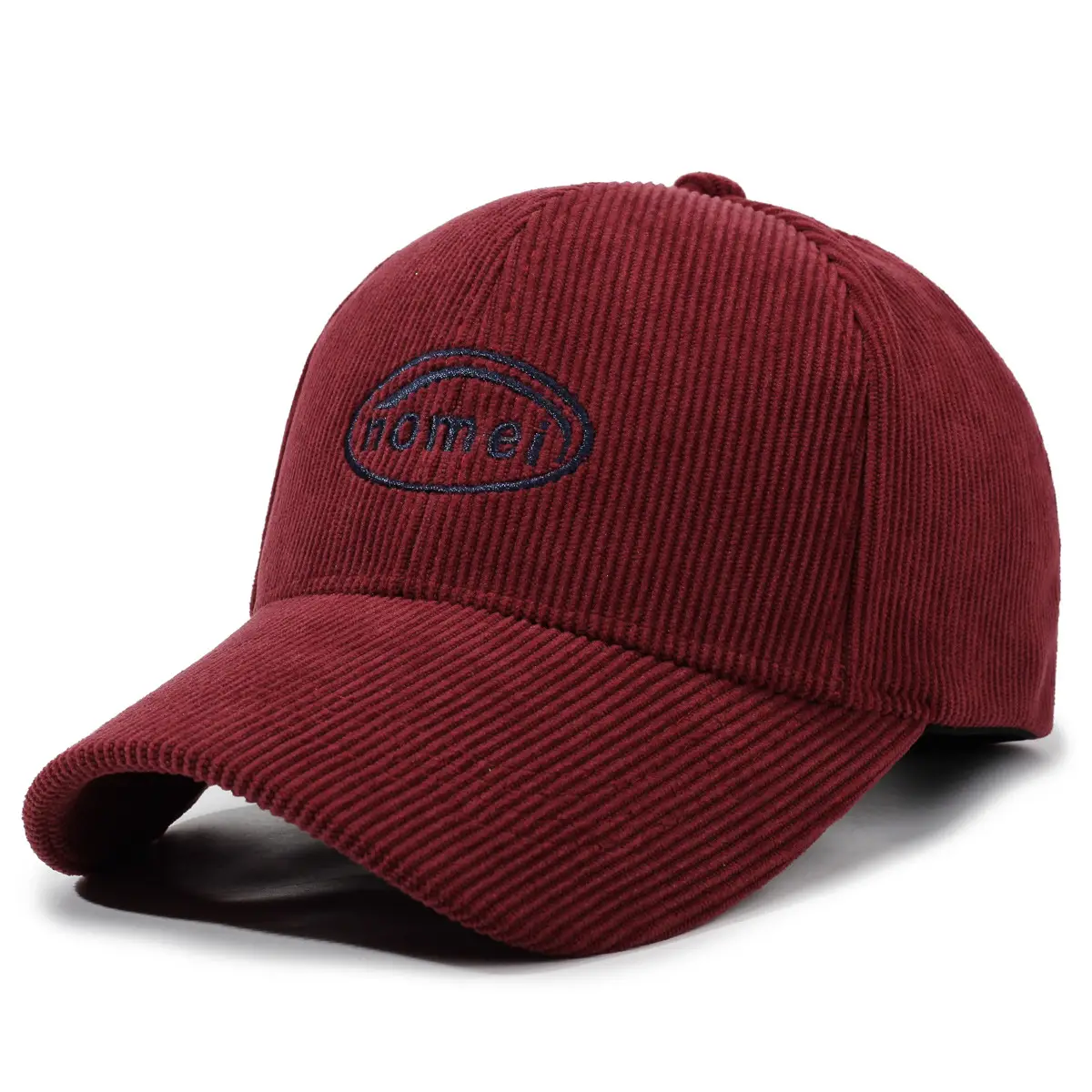 Men's Brown Corduroy Baseball Cap with Logo - Image 2