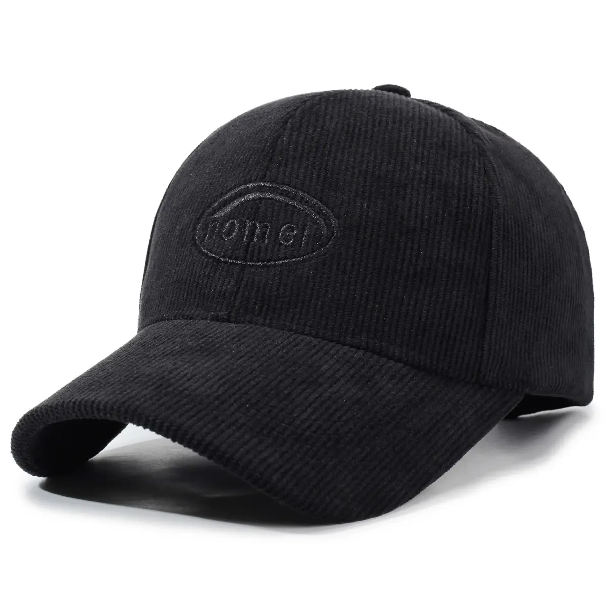 Men's Brown Corduroy Baseball Cap with Logo - Image 3