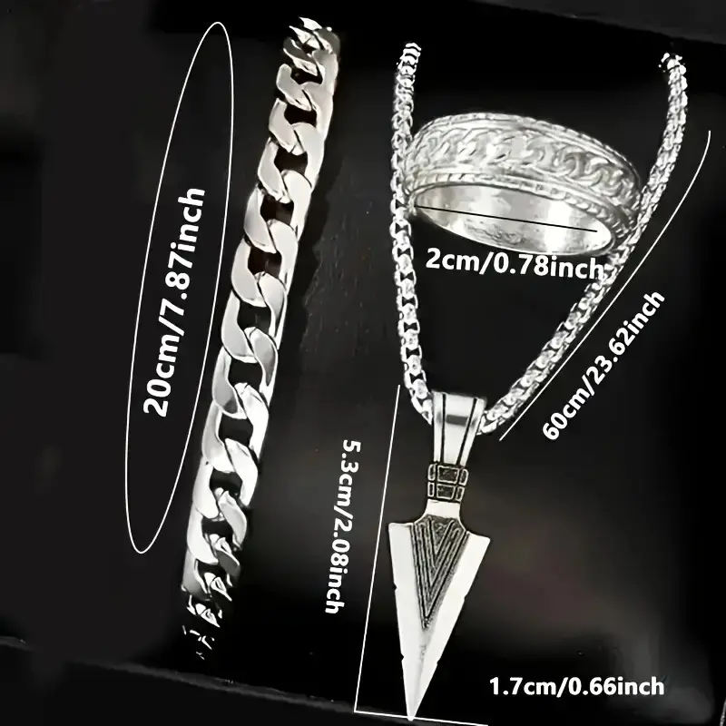Cross-Border Hot-Selling Men's Watch + Jewelry Set, High-End Men's Business Watch Gift Four-Piece Watch Set — feature 4