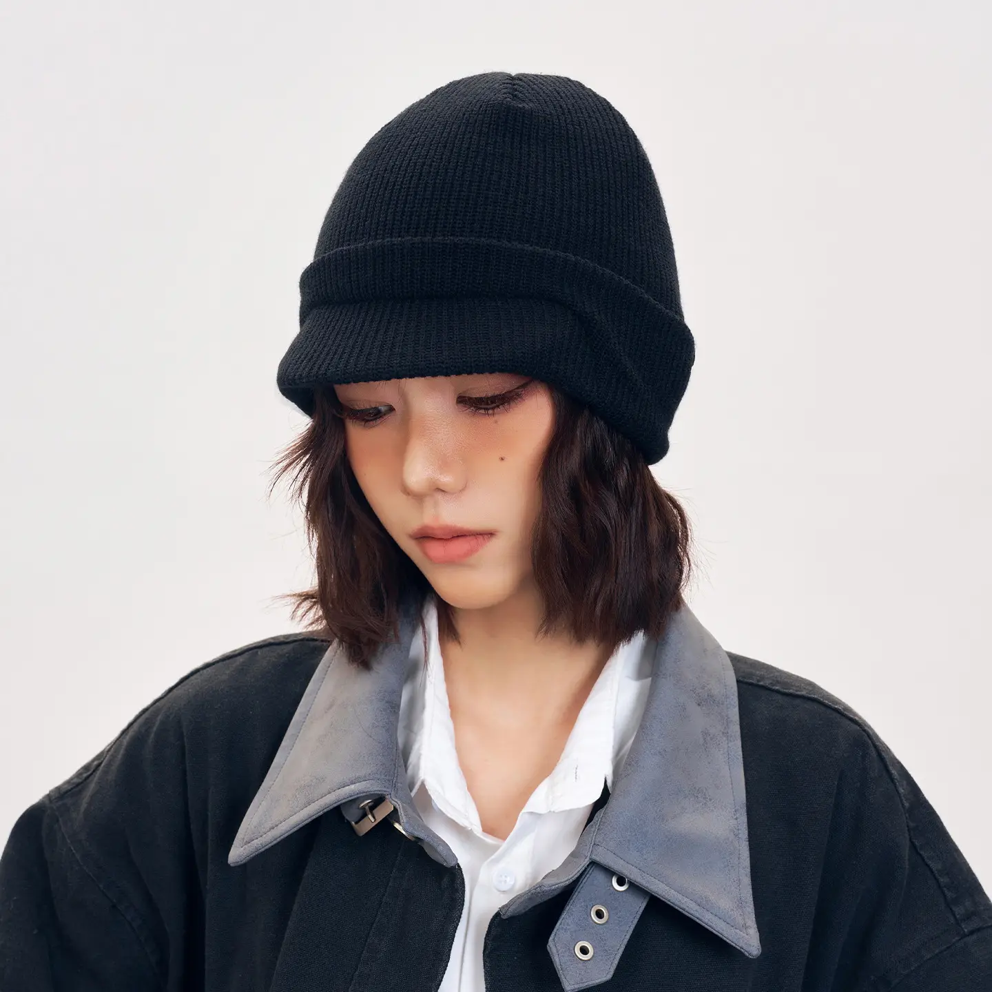Men Winter Reversible Knit Beanie Hat with Ear Flap - Image 6