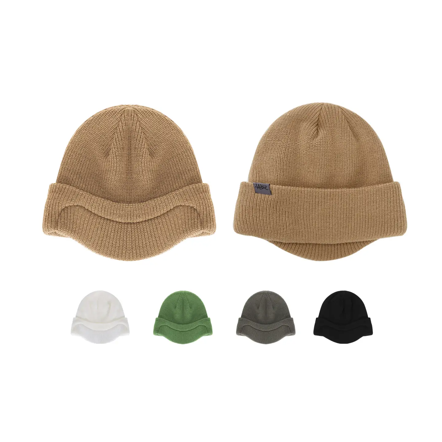 Men Winter Reversible Knit Beanie Hat with Ear Flap - Image 10