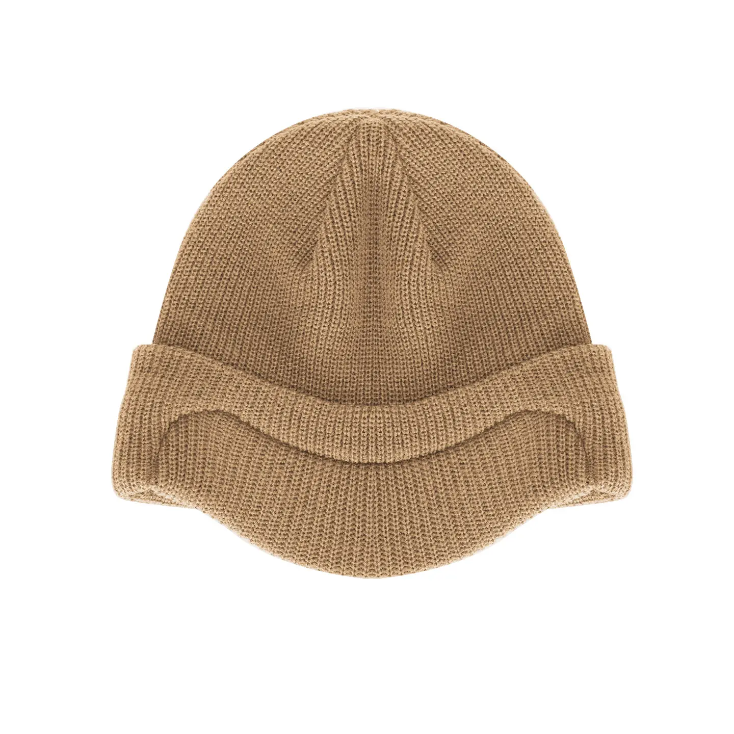 Men Winter Reversible Knit Beanie Hat with Ear Flap - Image 3