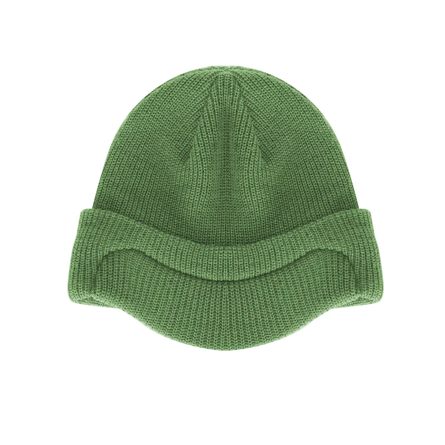 Men Winter Reversible Knit Beanie Hat with Ear Flap - Image 5