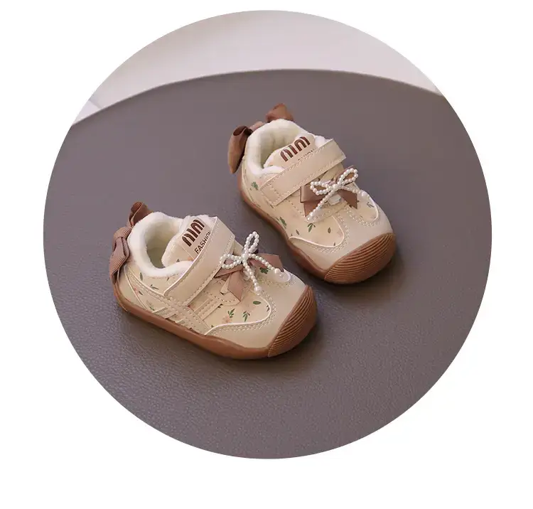 Baby Girl Velvet Toddler Shoes Pink 0-3Yr Soft Soled — feature 11