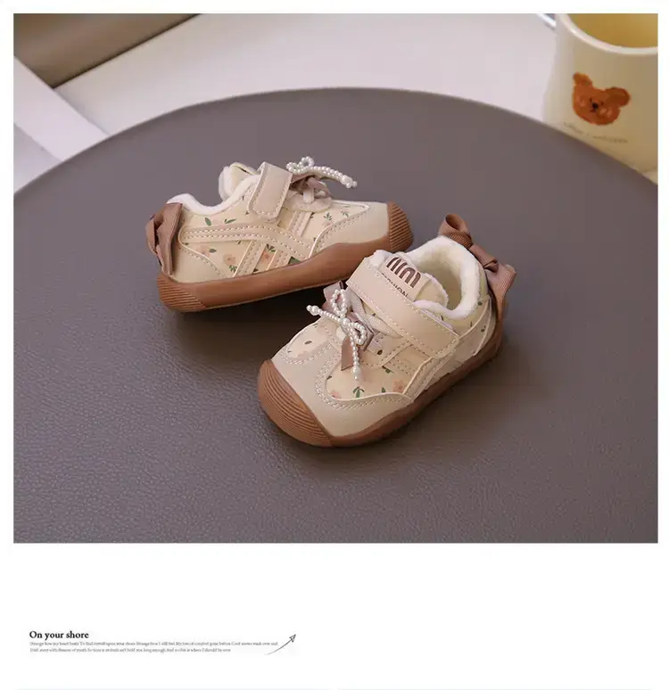 Baby Girl Velvet Toddler Shoes Pink 0-3Yr Soft Soled — feature 12