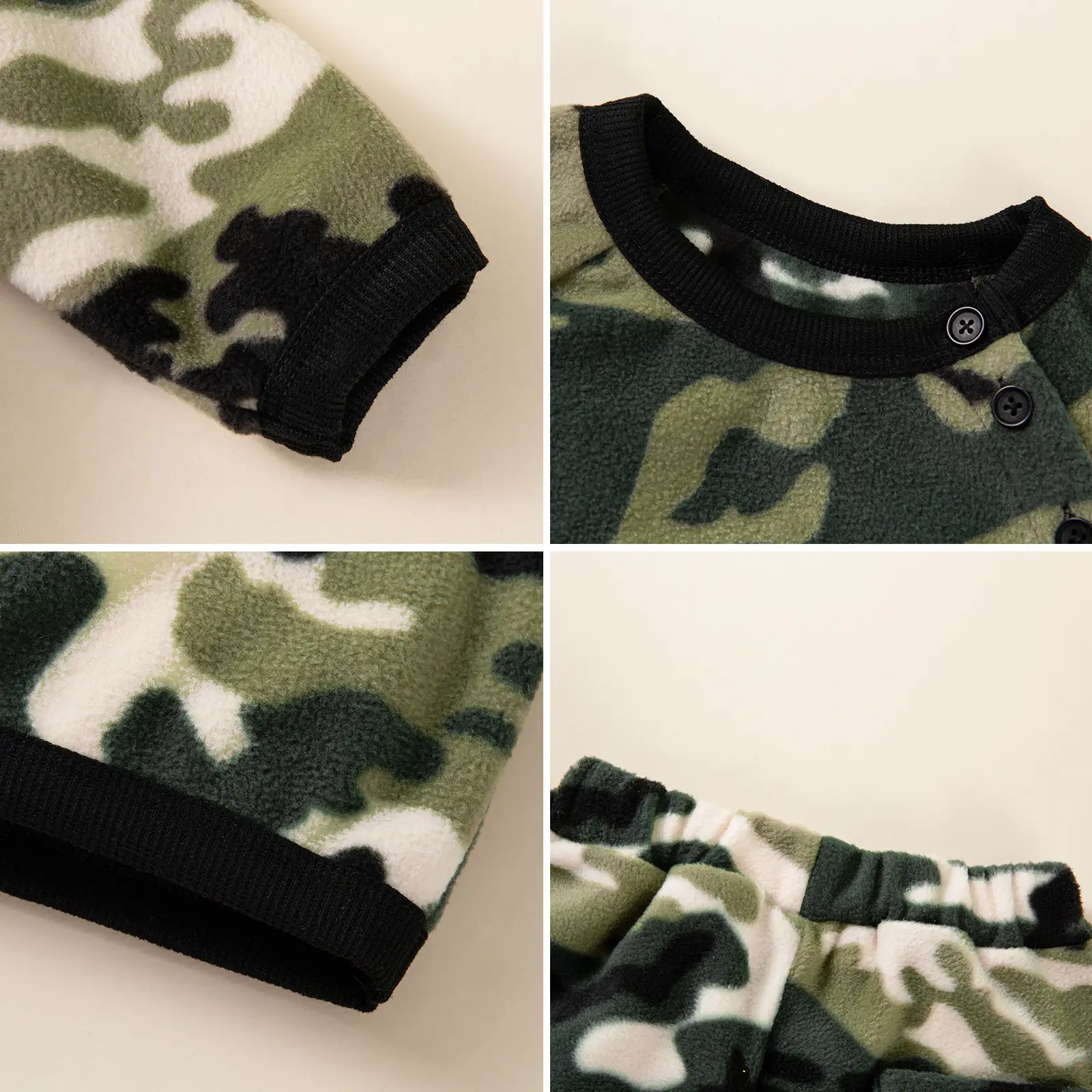 Camouflage Warm Boys Pants Set Long Sleeve 2-Piece - Image 4