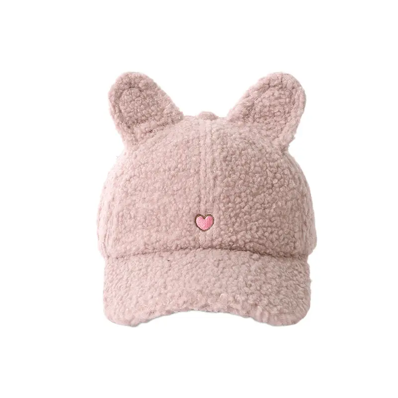 Sweet Rabbit Ear Wool Cap for Women Winter Warm Face - Image 13
