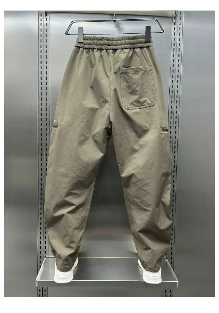 2026 Autumn/Winter Zipper Curved-Cut Work Pants for Men, American Style Loose Straight Harem Pants, Outdoor Versatile Casual Slim-Fit Pants — feature 14