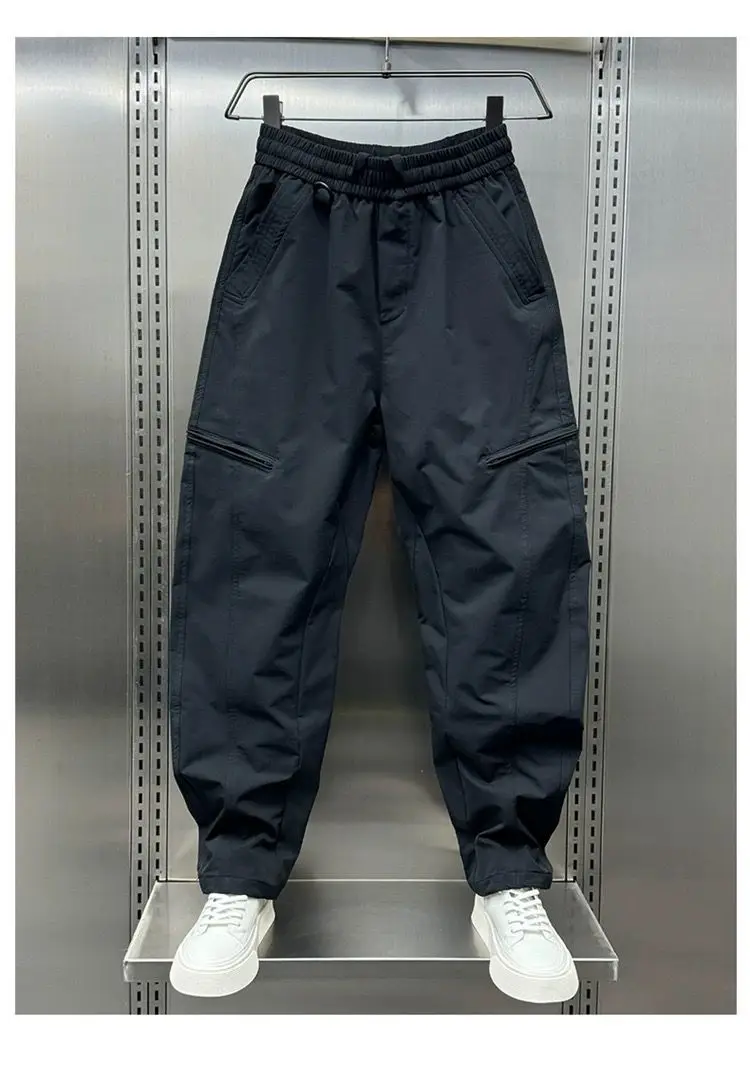 2026 Autumn/Winter Zipper Curved-Cut Work Pants for Men, American Style Loose Straight Harem Pants, Outdoor Versatile Casual Slim-Fit Pants — feature 16