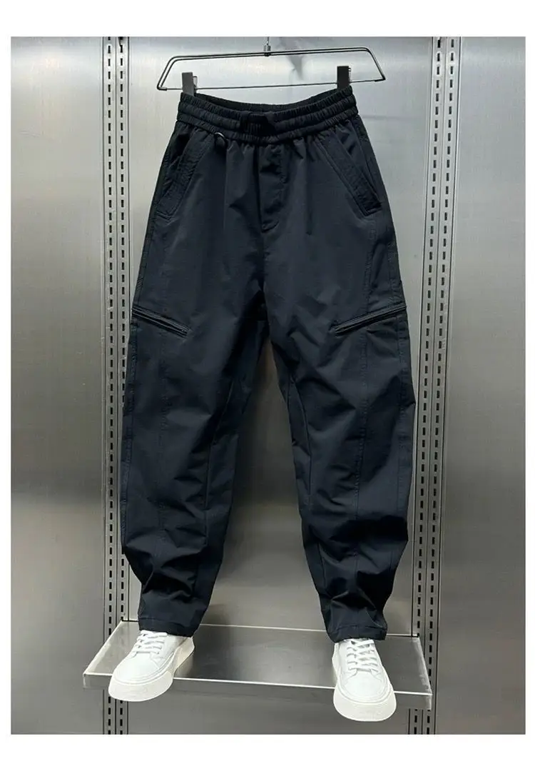 2026 Autumn/Winter Zipper Curved-Cut Work Pants for Men, American Style Loose Straight Harem Pants, Outdoor Versatile Casual Slim-Fit Pants — feature 17