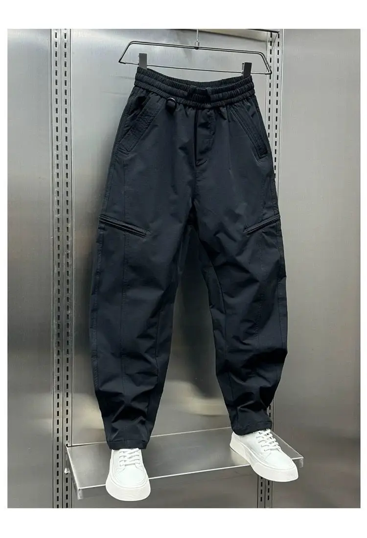2026 Autumn/Winter Zipper Curved-Cut Work Pants for Men, American Style Loose Straight Harem Pants, Outdoor Versatile Casual Slim-Fit Pants — feature 18