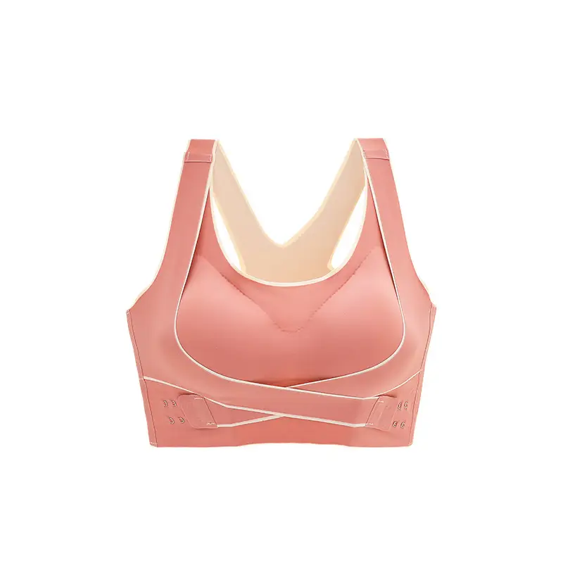 Plus Size Women's Vest Anti-Shock Anti-Sagging Removable Chest Pad Yoga Wear Bra Sexy Cross Back Sports Bra
